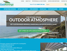 Tablet Screenshot of coolawnings.co.nz